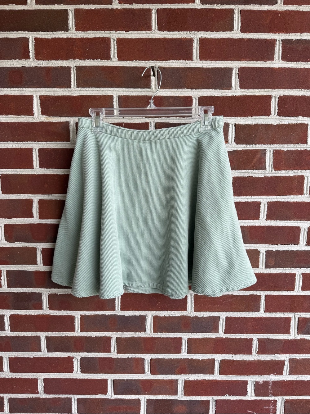 Sweet Society Sage Green Corduroy Skater Skirt A-Line Skirt Small 100% Cotton